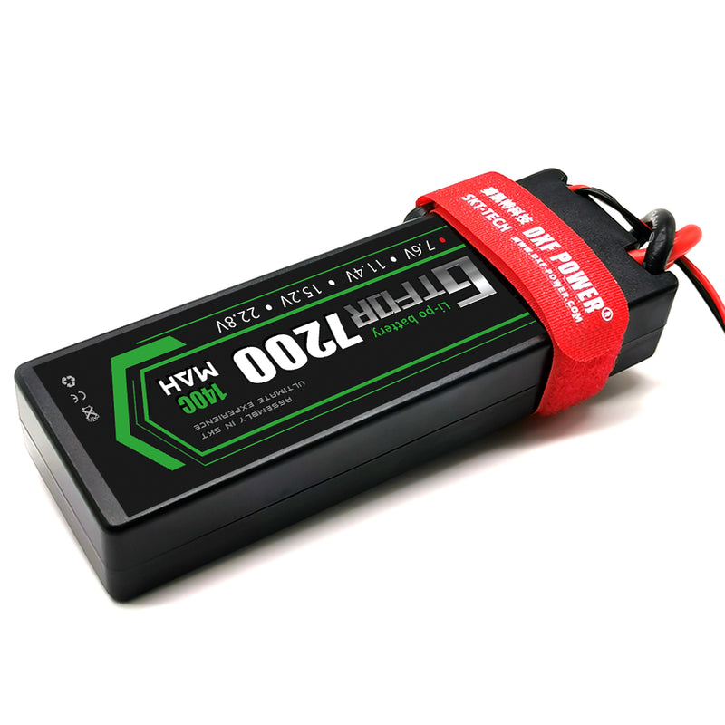 (CN)GTFDR 2S Lipo Battery 7200mAh 7.6V 140C Hardcase EC5 Plug for RC Buggy Truggy 1/10 Scale Racing Helicopters RC Car Boats