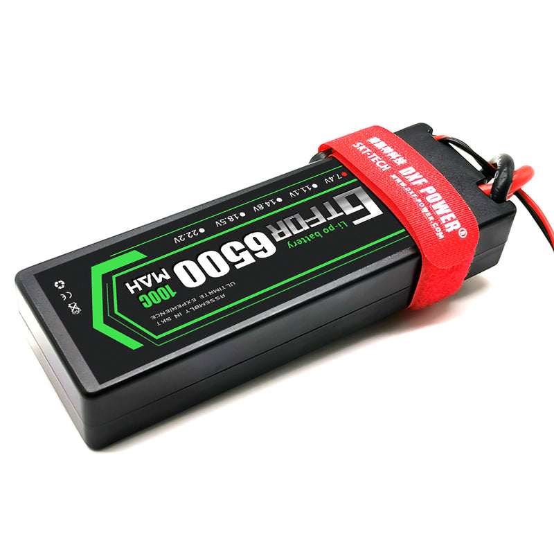 (CN)GTFDR 2S Lipo Battery 6500mAh 7.4V 100C Hardcase EC5 Plug for RC Buggy Truggy 1/10 Scale Racing Helicopters RC Car Boats