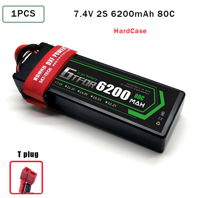 (CN) GTFDR 2S 7.4V Lipo Battery 130C 5300mAh for RC 1/10 1/8 Vehicles Car Truck Tank Truggy Competition Racing Hobby