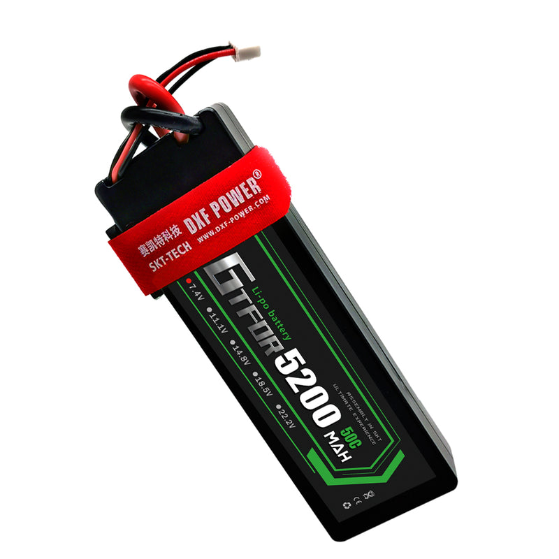 (CN) GTFDR 2S 7.4V Lipo Battery 50C 5200mAh for RC 1/10 1/8 Vehicles Car Truck Tank Truggy Competition Racing Hobby