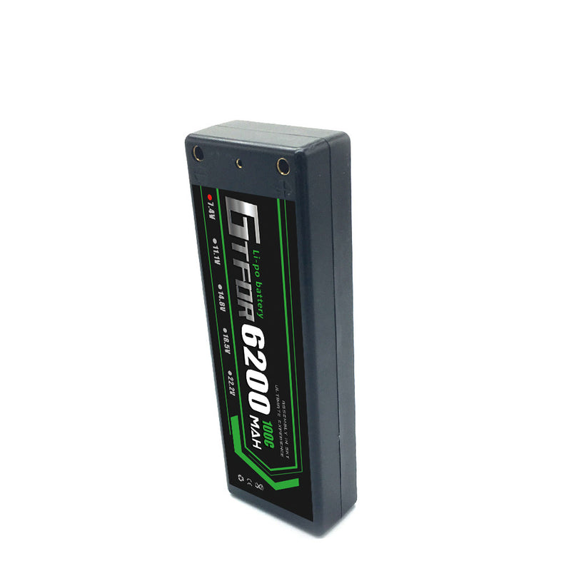 (CN)GTFDR 2S Lipo Battery 6200mAh 7.4V 100C 4mm Hardcase EC5 Plug for RC Buggy Truggy 1/10 Scale Racing Helicopters RC Car Boats