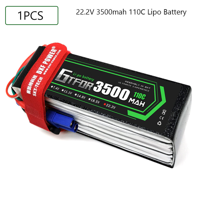 (CN)GTFDR Lipo Battery 6S 22.2V 3500MAH 110C GRAPHENE \ For FPV Drone UAV RC Helicopter Car Boat Parts With XT60 T 22.2V Battery