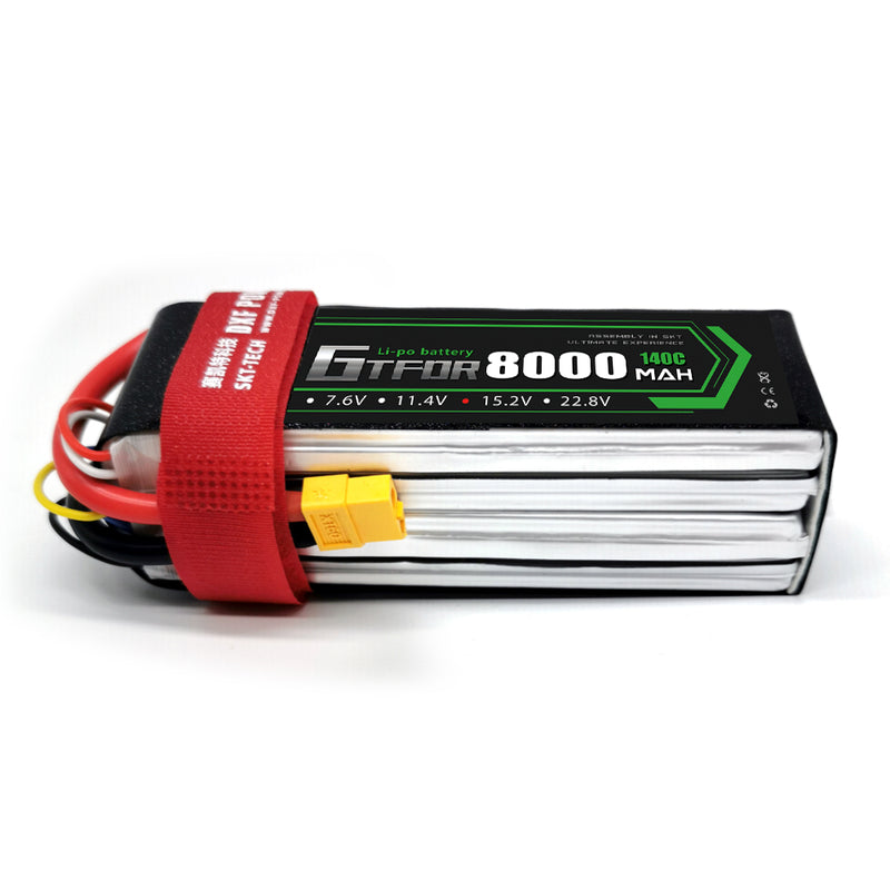 (CN)GTFDR 4S Lipo Battery 15.2V 140C 8000mAh Soft Case Battery with EC5 XT90 Connector for Car Truck Tank RC Buggy Truggy Racing Hobby