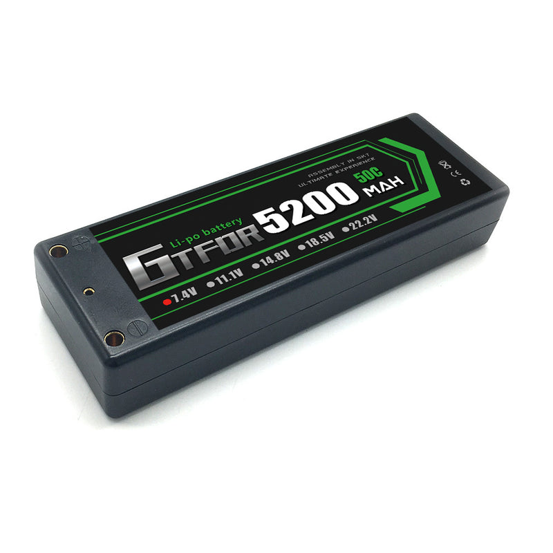 (CN)GTFDR 2S 5200 mAh 7.4V 50C 4MM Batteria Lipo ad Alta Capacità Hardcase con XT90 Spina per 1:8 Scala RC Auto, Multi-Rotore RC Aeroplano, RC Elicottero, RC Barca