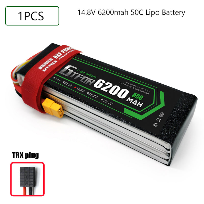 (CN)GTFDR 3S Lipo Battery 11.1V 50C 6200mAh Soft Case Battery with EC5 XT90 Connector for Car Truck Tank RC Buggy Truggy Racing Hobby