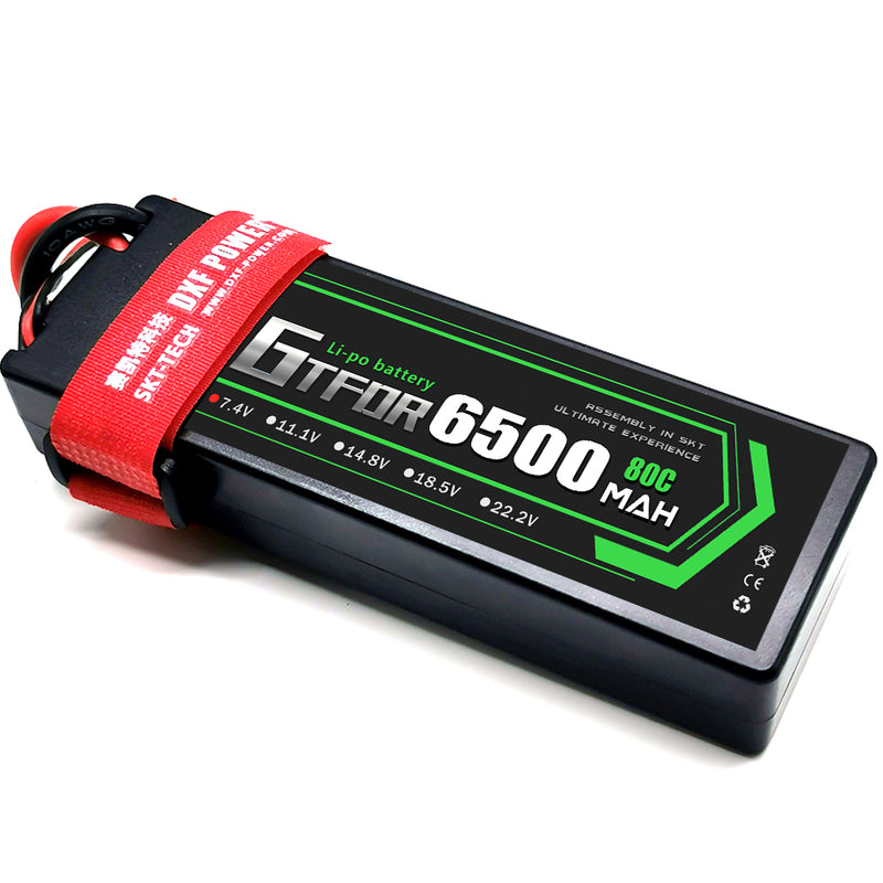 (CN)GTFDR 2S Lipo Battery 6500mAh 7.4V 80C Hardcase EC5 Plug for RC Buggy Truggy 1/10 Scale Racing Helicopters RC Car Boats