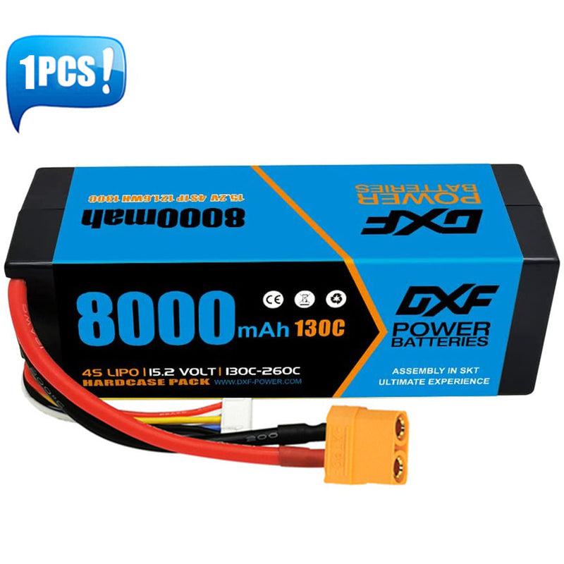 (FR)DXF Lipo Battery 4S 15.2V 8000mAh 130C/260C HardCase Lipo Battery for RC HPI HSP 1/8 1/10 Buggy RC Car Truck