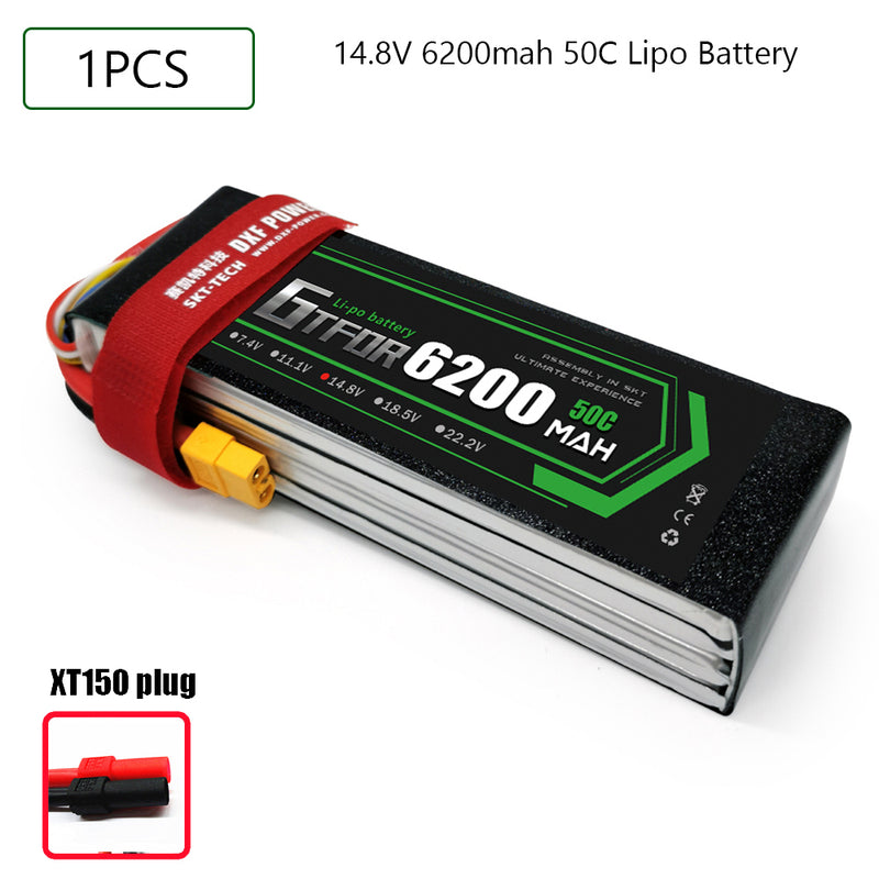 (CN)GTFDR 3S Lipo Battery 11.1V 50C 6200mAh Soft Case Battery with EC5 XT90 Connector for Car Truck Tank RC Buggy Truggy Racing Hobby