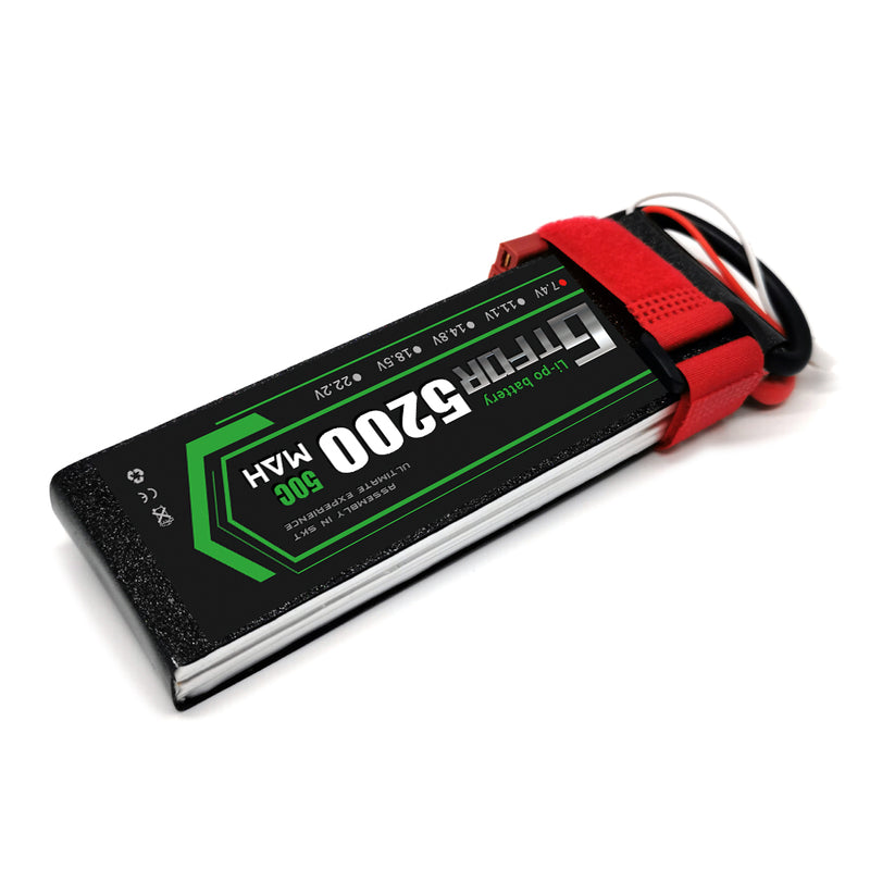 (CN)GTFDR 2S Lipo Battery 7.4V 50C 5200mAh Soft Case Battery with EC5 XT90 Connector for Car Truck Tank RC Buggy Truggy Racing Hobby