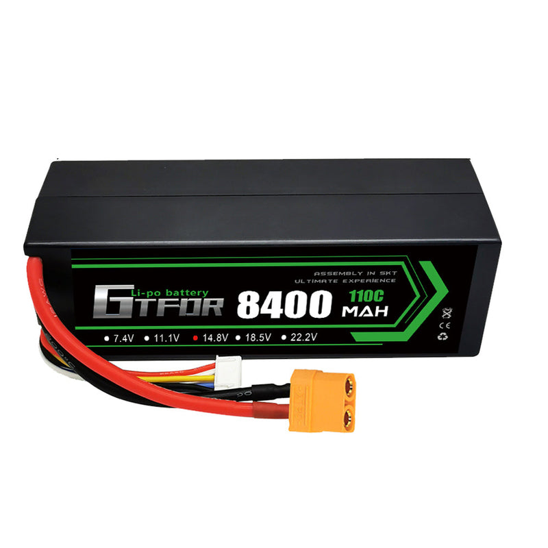 (IT)GTFDR Lipo Battery 4S 14.8V 8400mAh 110C/220C HardCase Lipo Battery for RC HPI HSP 1/8 1/10 Buggy RC Car Truck