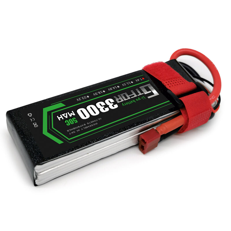 (CN)GTFDR 2S Lipo Battery 7.4V 50C 3300mAh Soft Case Battery with EC5 XT90 Connector for Car Truck Tank RC Buggy Truggy Racing Hobby