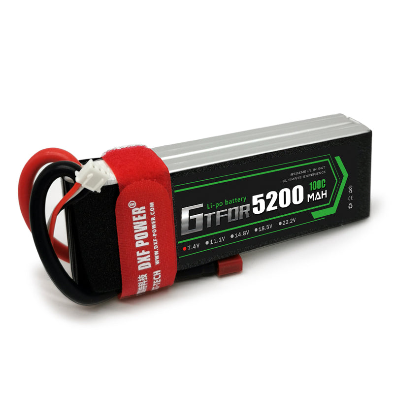 (CN)GTFDR 2S Lipo Battery 7.4V 100C 5200mAh Soft Case Battery with EC5 XT90 Connector for Car Truck Tank RC Buggy Truggy Racing Hobby