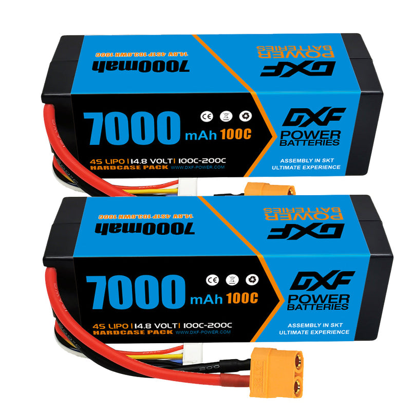 (FR)DXF Lipo Battery 4S 14.8V 7000mAh 100C/200C HardCase Lipo Battery for RC HPI HSP 1/8 1/10 Buggy RC Car Truck