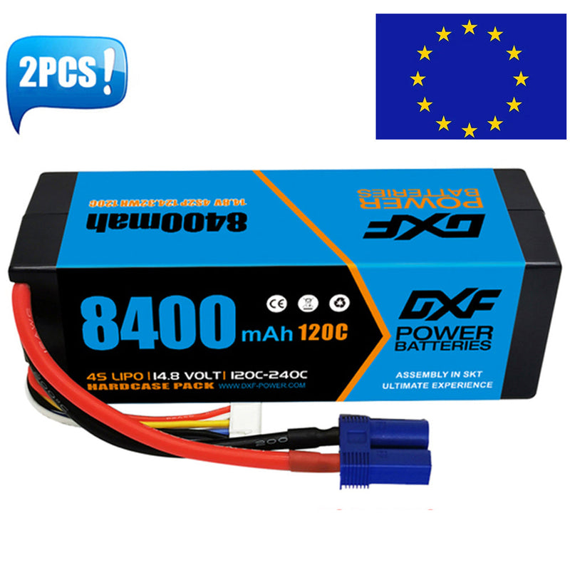 (IT)DXF Lipo-Akku 4S 14,8 V 8400 mAh 120 C/240 C HardCase Lipo-Akku für RC HPI HSP 1/8 1/10 Buggy RC Car Truck 