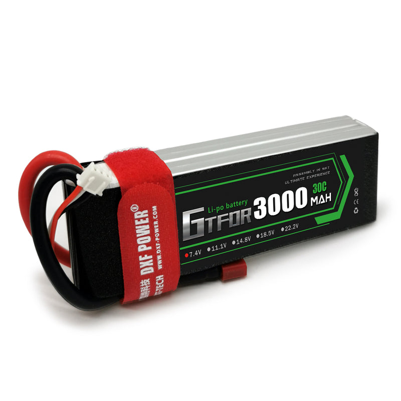 (CN)GTFDR 2S Lipo Battery 7.4V 100C 6500mAh Soft Case Battery with EC5 XT90 Connector for Car Truck Tank RC Buggy Truggy Racing Hobby