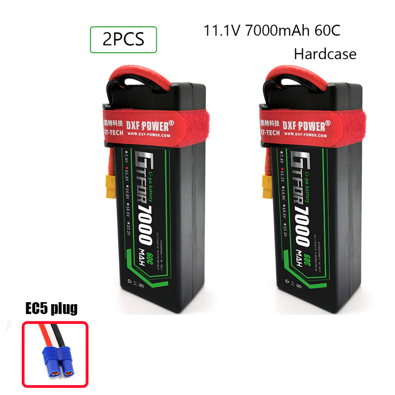 (CN)GTFDR 3S Lipo Battery 7000mAh 11.1V 60C Hardcase EC5 Plug for RC Buggy Truggy 1/10 Scale Racing Helicopters RC Car Boats