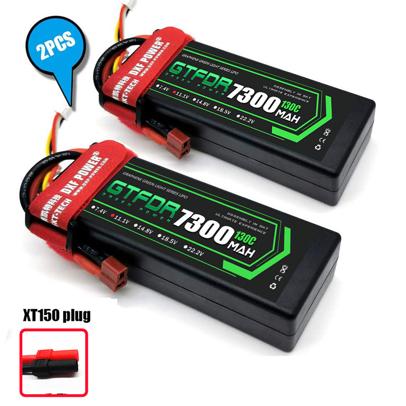 (CN)GTFDR 3S Lipo Battery 7300mAh 11.1V 130C Hardcase EC5 Plug for RC Buggy Truggy 1/10 Scale Racing Helicopters RC Car Boats