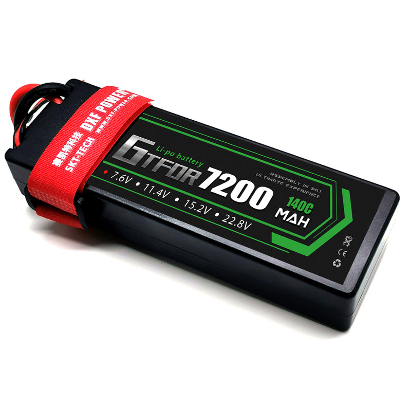 (CN)GTFDR 2S Lipo Battery 7200mAh 7.6V 140C Hardcase EC5 Plug for RC Buggy Truggy 1/10 Scale Racing Helicopters RC Car Boats