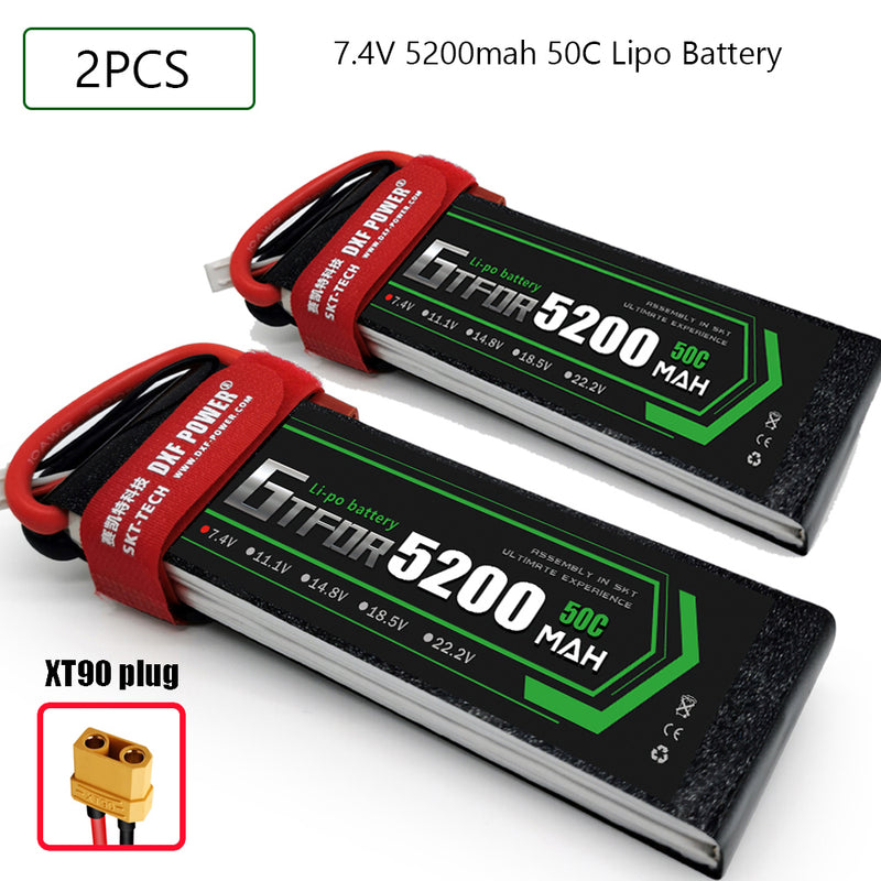 (CN)GTFDR 3S Lipo Battery 11.1V 50C 5200mAh Soft Case Battery with EC5 XT90 Connector for Car Truck Tank RC Buggy Truggy Racing Hobby