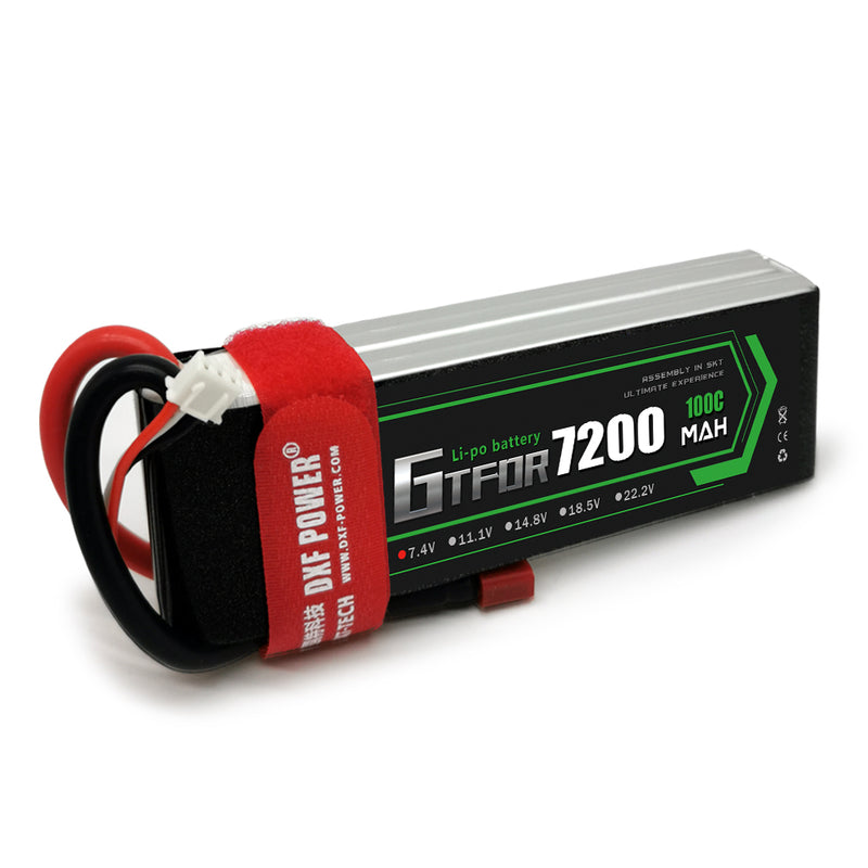 (CN)GTFDR 2S Lipo Battery 7.4V 100C7200mAh Soft Case Battery with EC5 XT90 Connector for Car Truck Tank RC Buggy Truggy Racing Hobby