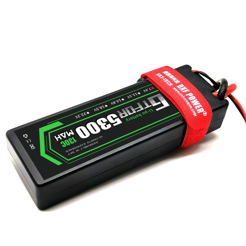 (CN) GTFDR 2S 7.4V Lipo Battery 130C 5300mAh for RC 1/10 1/8 Vehicles Car Truck Tank Truggy Competition Racing Hobby