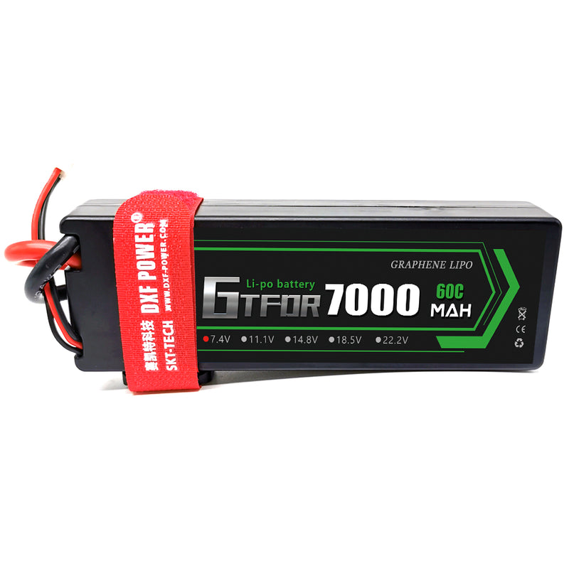 (CN)GTFDR 2S Lipo Battery 7000mAh 7.4V 60C Hardcase EC5 Plug for RC Buggy Truggy 1/10 Scale Racing Helicopters RC Car Boats