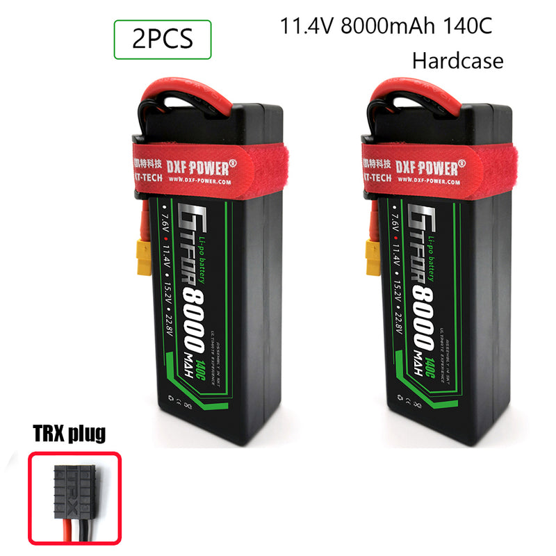 (CN)GTFDR 3S Lipo Battery 8000mAh 11.4V 140C Hardcase EC5 Plug for RC Buggy Truggy 1/10 Scale Racing Helicopters RC Car Boats