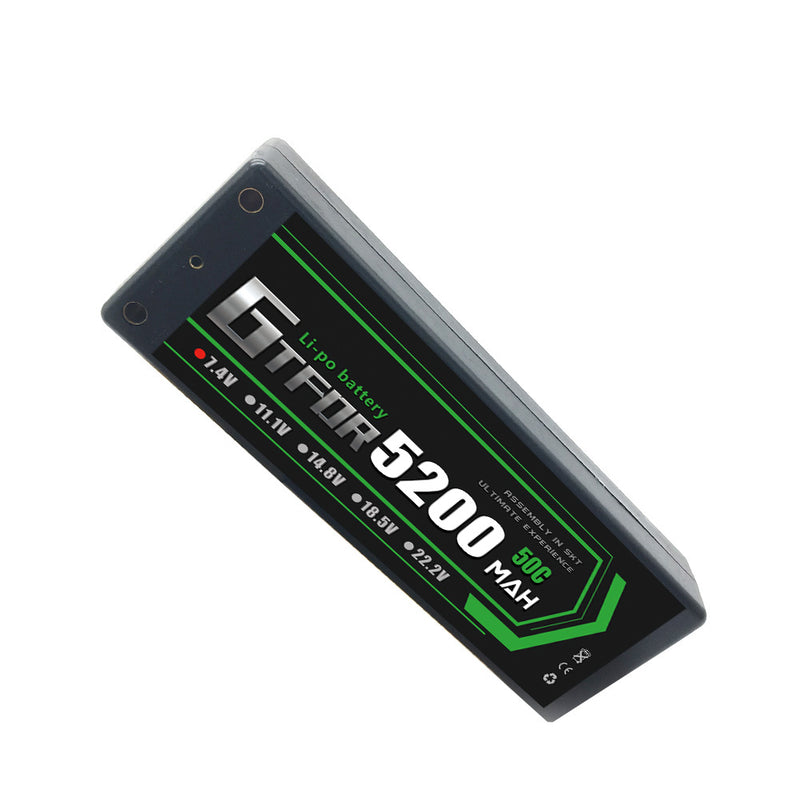 (CN)GTFDR 2S 5200 mAh 7.4V 50C 4MM Batteria Lipo ad Alta Capacità Hardcase con XT90 Spina per 1:8 Scala RC Auto, Multi-Rotore RC Aeroplano, RC Elicottero, RC Barca