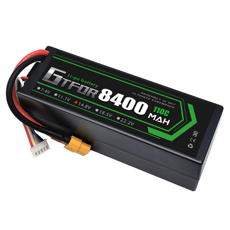 (IT)GTFDR Lipo-Akku 4S 14,8 V 8400 mAh 110 C/220 C HardCase Lipo-Akku für RC HPI HSP 1/8 1/10 Buggy RC Car Truck 