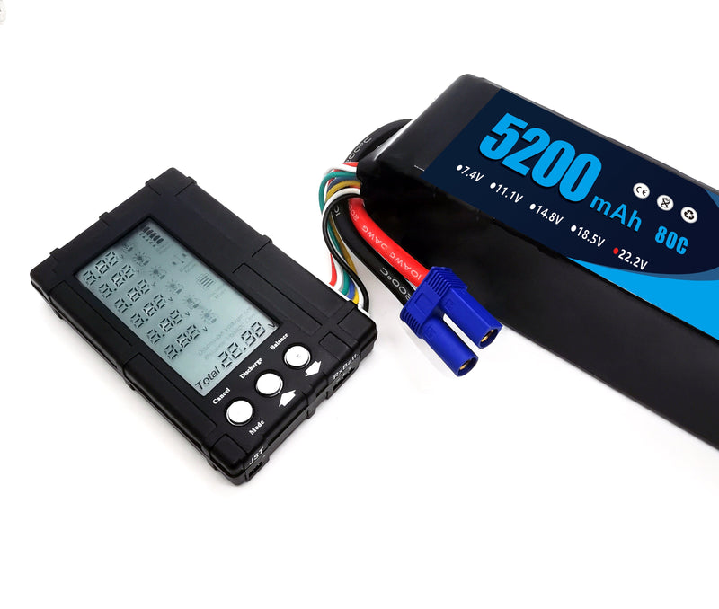 (PL)DXF 6S Lipo Akku 22,2V 80C 5200mAh Soft Case Akku mit EC5 XT90 Anschluss für Auto LKW Tank RC Buggy Truggy Racing Hobby 