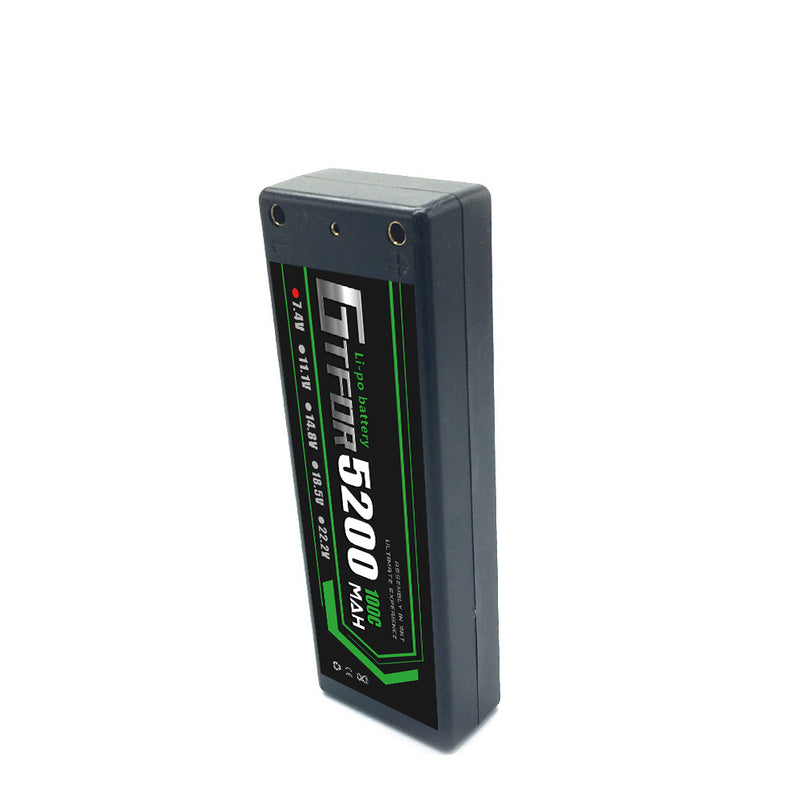 (CN)GTFDR 2S 5200 mAh 7.4V 100C 4MM Batteria Lipo ad Alta Capacità Hardcase con XT90 Spina per 1:8 Scala RC Auto, Multi-Rotore RC Aeroplano, RC Elicottero, RC Barca