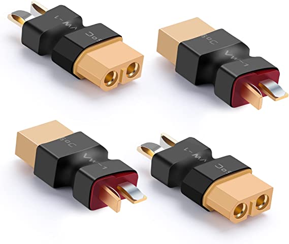 (FR)DXF 5er-Pack T-Deans-Stecker-Stecker-Adapter auf XT60-Buchse-Buchse für RC-Flugzeug-Auto-Lipo-Batterie-Regler (5 Stück) 