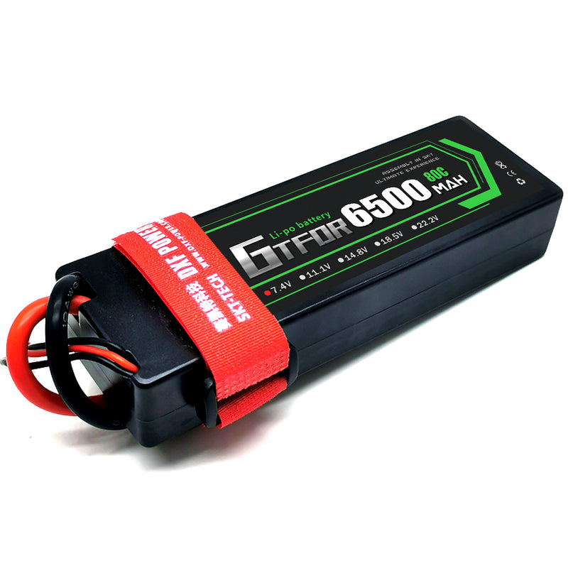 (CN)GTFDR 2S Lipo Battery 6500mAh 7.4V 80C Hardcase EC5 Plug for RC Buggy Truggy 1/10 Scale Racing Helicopters RC Car Boats