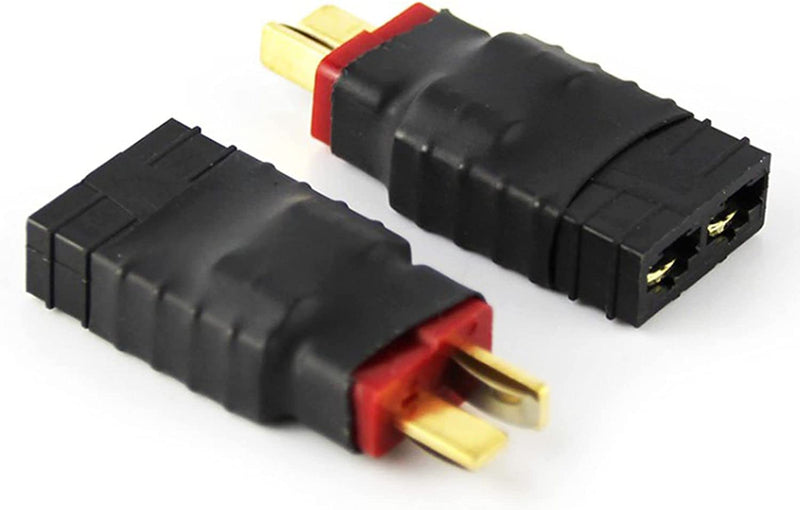 (EU)DXF 2 Pair Male to Female TRX Female Deans to Male TRX Traxxas Connector Wireless Adapter for RC Charger (Pack of 4)