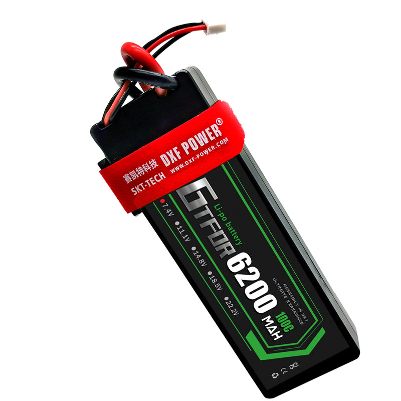 (CN)GTFDR 2S Lipo Battery 6200mAh 7.4V 100C Hardcase EC5 Plug for RC Buggy Truggy 1/10 Scale Racing Helicopters RC Car Boats