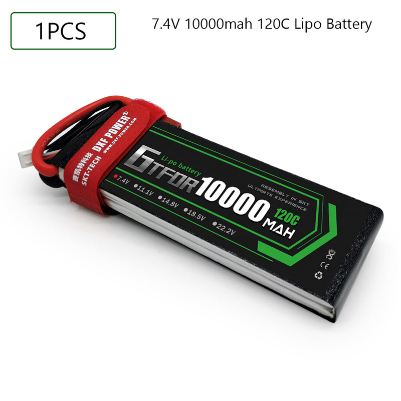 (CN) GTFDR 2S Lipo Battery 7.4V 120C10000mAh Soft Case Battery with EC5 XT90 Connector for Car Truck Tank RC Buggy Truggy Racing Hobby