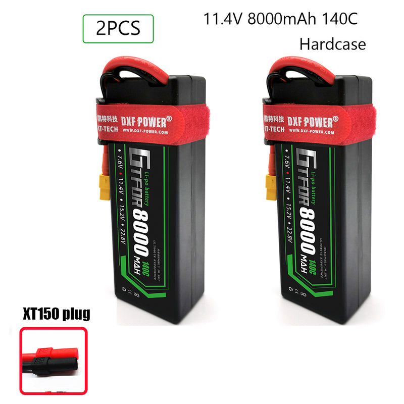 (CN)GTFDR 3S Lipo Battery 8000mAh 11.4V 140C Hardcase EC5 Plug for RC Buggy Truggy 1/10 Scale Racing Helicopters RC Car Boats