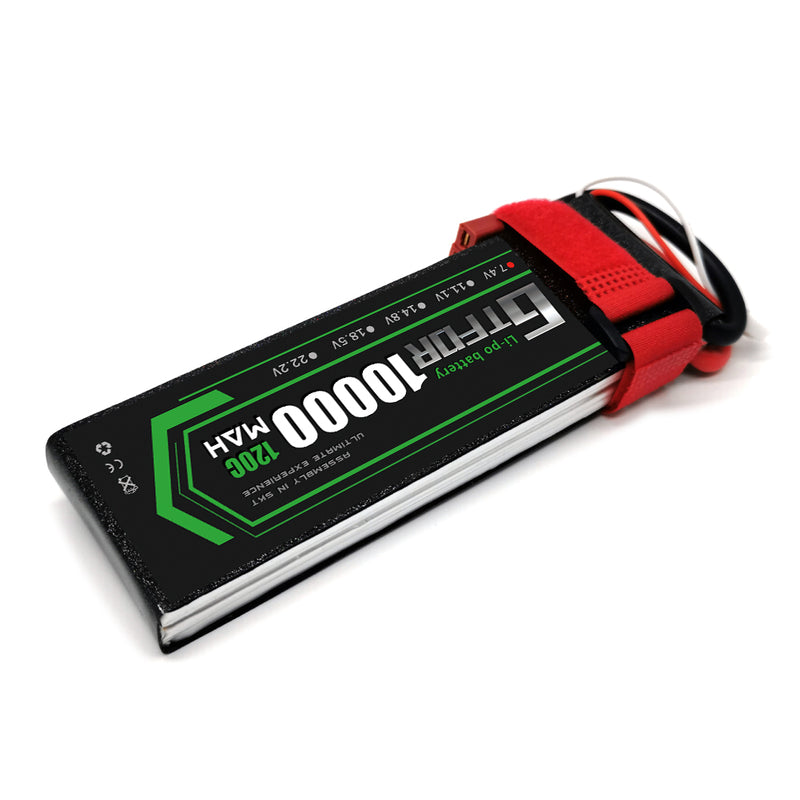 (CN) GTFDR 2S Lipo Battery 7.4V 120C10000mAh Soft Case Battery with EC5 XT90 Connector for Car Truck Tank RC Buggy Truggy Racing Hobby