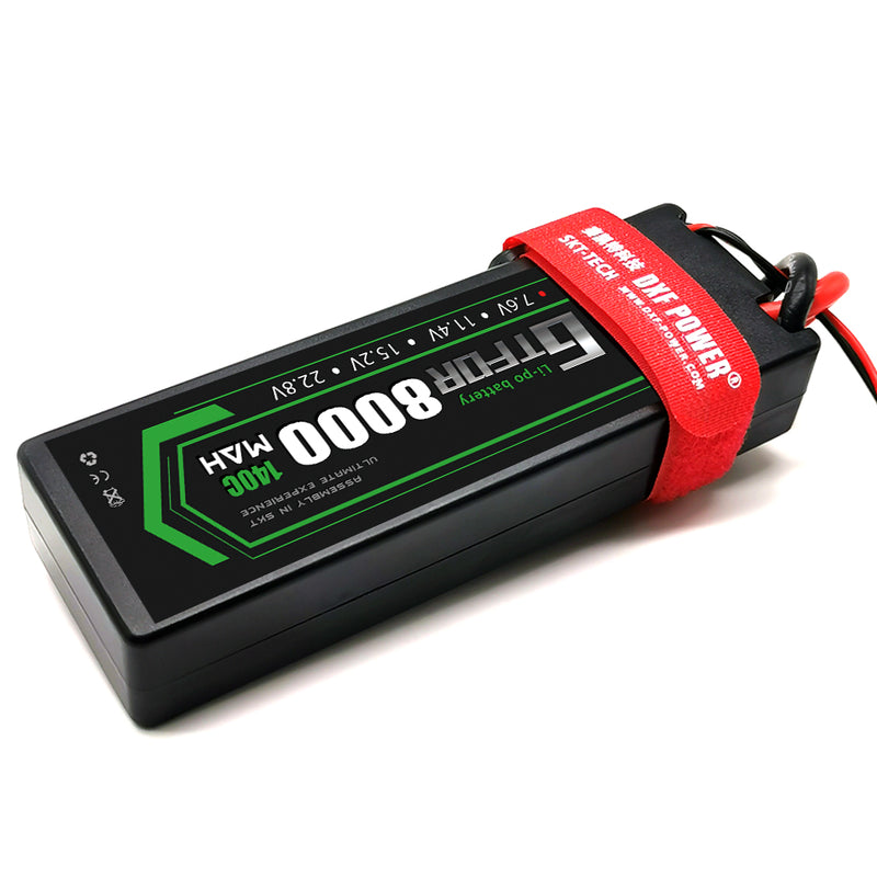 (CN)GTFDR 2S Lipo Battery 8000mAh 7.6V 140C Hardcase EC5 Plug for RC Buggy Truggy 1/10 Scale Racing Helicopters RC Car Boats