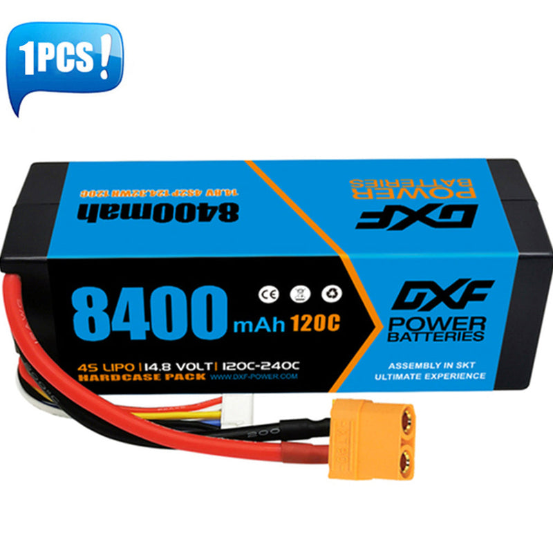 (USA)DXF Lipo Akku 4S 14,8V 8400mAh 120C/240C HardCase Lipo Akku für RC HPI HSP 1/8 1/10 Buggy RC Car Truck