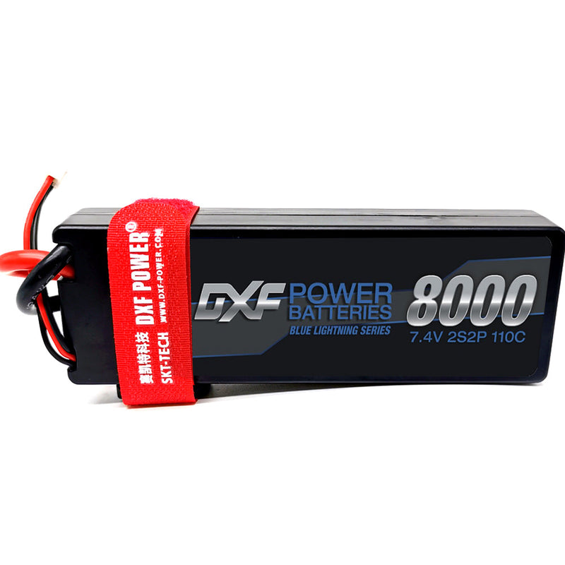 (FR)DXF Lipo Battery 2S 7.4V 8000mAh 110C/220C Hardcase Battery Graphene Battery for Rc Truck Drone 1/10 1/8 Scale Traxxas Slash 4x4 RC Car Buggy truggy