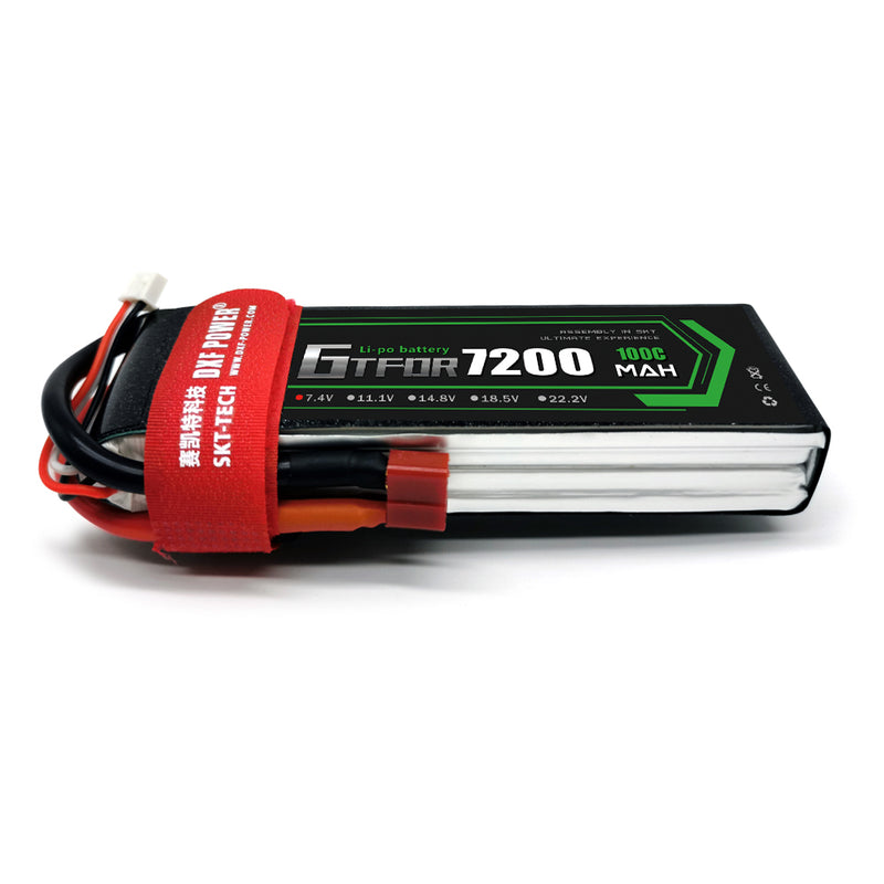 (CN)GTFDR 2S Lipo Battery 7.4V 100C7200mAh Soft Case Battery with EC5 XT90 Connector for Car Truck Tank RC Buggy Truggy Racing Hobby