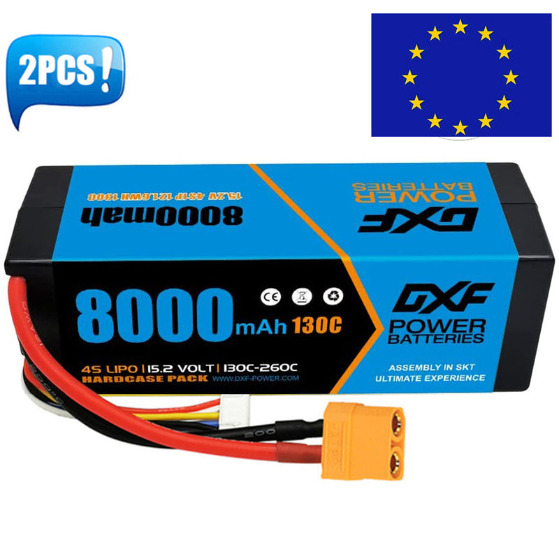 (IT)DXF Lipo Battery 4S 15.2V 8000mAh 130C/260C HardCase Lipo Battery for RC HPI HSP 1/8 1/10 Buggy RC Car Truck