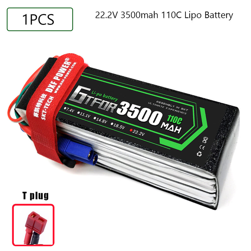 (CN)GTFDR Lipo Battery 6S 22.2V 3500MAH 110C GRAPHENE \ For FPV Drone UAV RC Helicopter Car Boat Parts With XT60 T 22.2V Battery