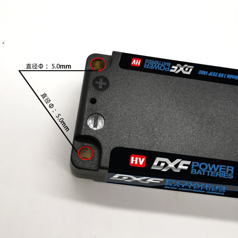 (GE) DXF 2S 7.6V Lipo Battery 140C 7200mAh LCG with 5mm Bullet for RC 1/8 Vehicles Car Truck Tank Truggy Competition Racing Hobby