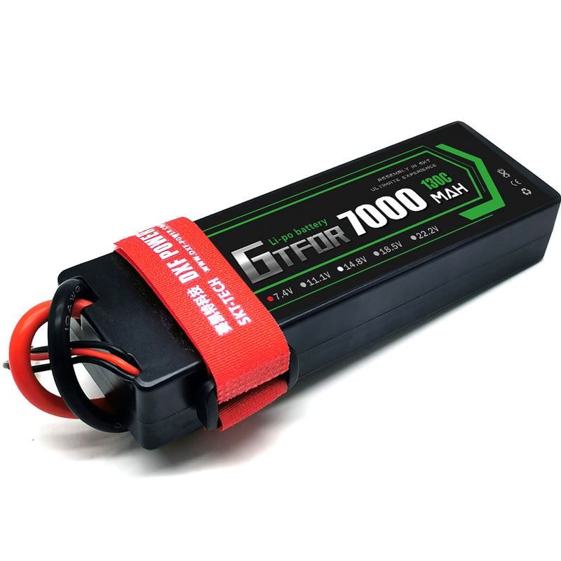 (CN)GTFDR 2S Lipo Battery 7000mAh 7.4V 130C Hardcase EC5 Plug for RC Buggy Truggy 1/10 Scale Racing Helicopters RC Car Boats