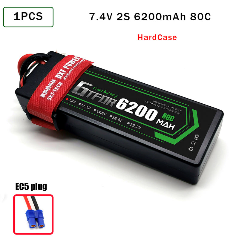 (CN) GTFDR 2S 7.4V Lipo Battery 130C 5300mAh for RC 1/10 1/8 Vehicles Car Truck Tank Truggy Competition Racing Hobby