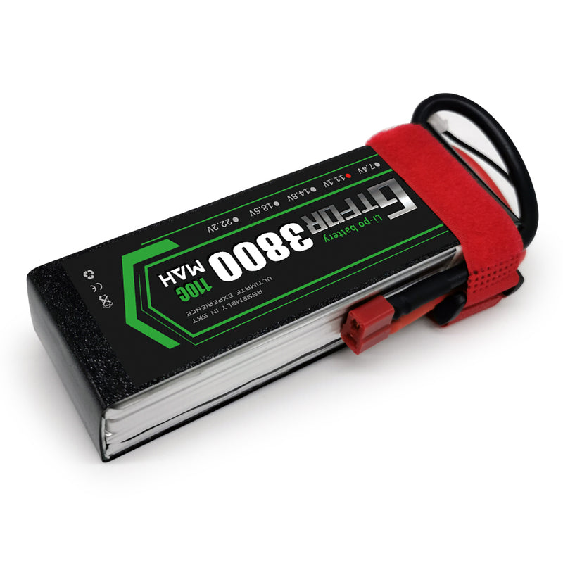 (CN)GTFDR 3S Lipo Battery 11.1V 110C  3800mAh Soft Case Battery with EC5 XT90 Connector for Car Truck Tank RC Buggy Truggy Racing Hobby