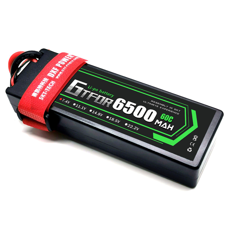 (CN)GTFDR 2S Lipo Battery 6500mAh 7.4V 60C Hardcase EC5 Plug for RC Buggy Truggy 1/10 Scale Racing Helicopters RC Car Boats