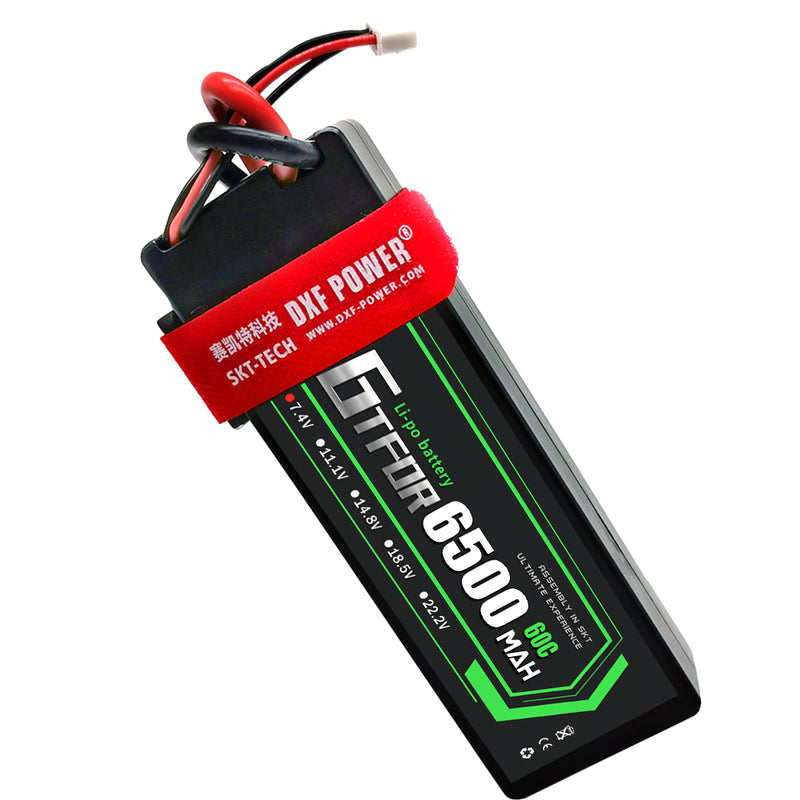 (CN)GTFDR 2S Lipo Battery 6500mAh 7.4V 60C Hardcase EC5 Plug for RC Buggy Truggy 1/10 Scale Racing Helicopters RC Car Boats